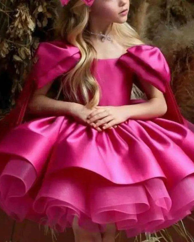 Children's Host's Performance Evening Gown - Bow Sleeveless Design