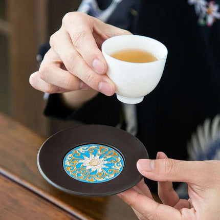 Serene Zen-Style Kung Fu Tea Coasters - Stylish Heat-Resistant Mats for Enhanced Beverage Experience