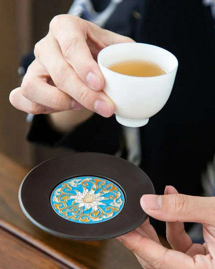 Serene Zen-Style Kung Fu Tea Coasters - Stylish Heat-Resistant Mats for Enhanced Beverage Experience