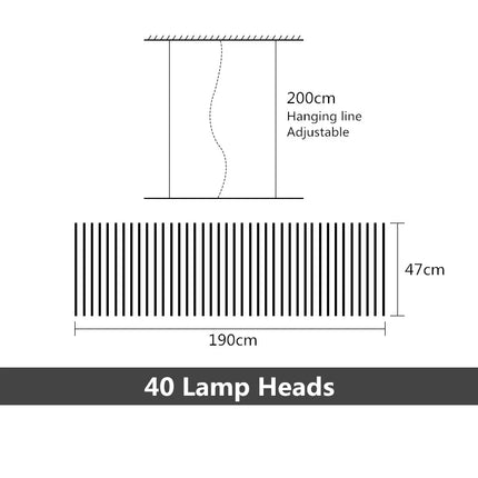 AuroraRealm Modern LED Fishbone Chandelier - Luxury Indoor Lighting