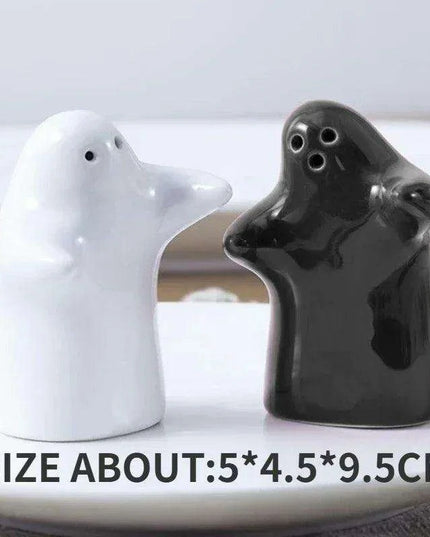 Whimsical Ceramic Ghost Mini Salt and Pepper Shaker - Perfect Nordic Wedding Gift