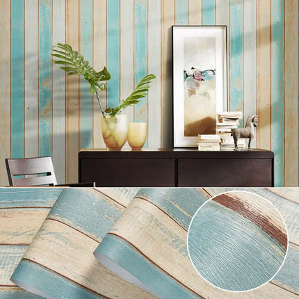 BoHa Waterproof Wood Pattern Wall Sticker - Self-Adhesive PVC Wallpape
