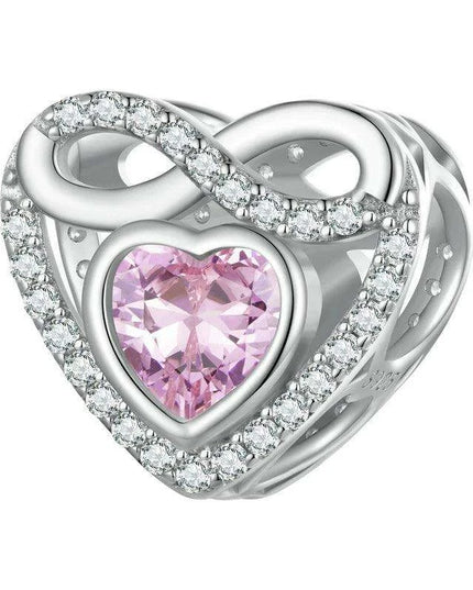 Eternal Bond: 925 Sterling Silver Baby Footprint Heart Charm Pendant