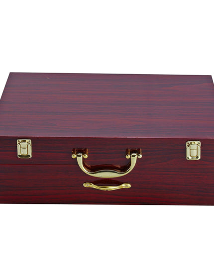 72-Piece Premium Stainless Steel Flatware Set with Chic Wooden Storage Box for Sophisticated Weddings