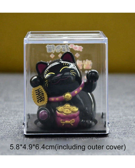Solar Waving Lucky Cat: Eco-Friendly Maneki Neko for Home and Office Good Fortune