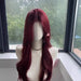 Radiant Ruby Long Straight Lace Front Wig - Heat-Resistant Synthetic Headband Wig for Everyday Glamour & Cosplay