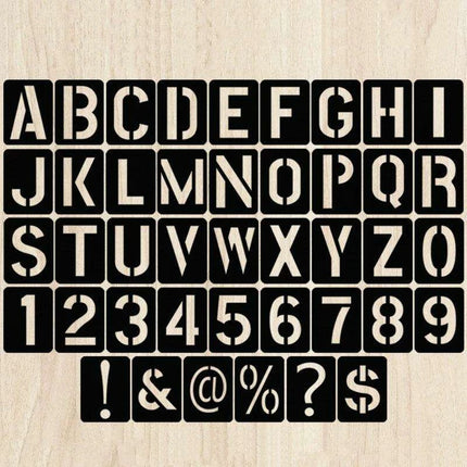 Creative 42-Piece Stencil Kit for Letters, Numbers, and Symbols - Perfect for DIY Home Decor and Artistic Creations