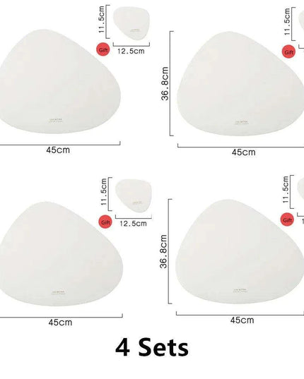 Luxe PU Leather Dining Ensemble - Chic Tableware Collection