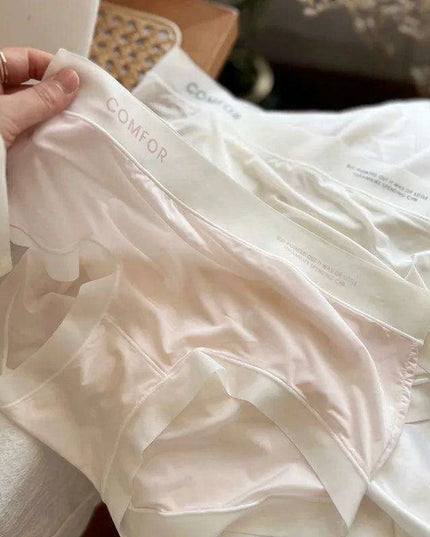 Ice Silk Quick Dry Women's Seamless Briefs - Stylish and Comfortable Lingerie in Solid Colors
