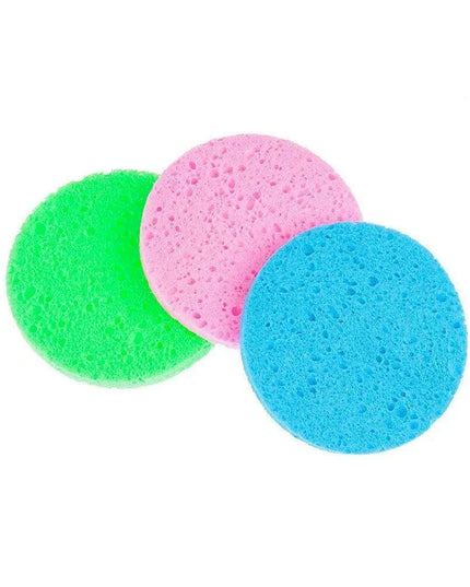 Natural Wood Pulp Facial Sponge Set - Essential Skincare Tools