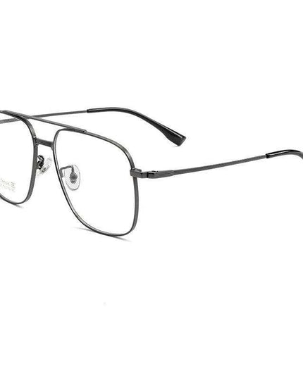 Elegant Unisex Titanium Double Beam Aviator Sunglasses for Timeless Style