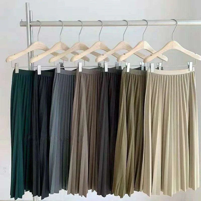 Chic Draped A-Line Skirt for Women - Essential Solid Color Styles for Spring/Summer 2023