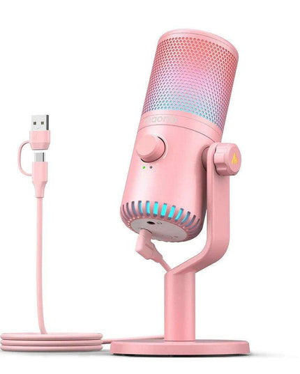 Dynamic RGB Gaming Microphone with Adjustable Sound Control for Enhanced Audio Experience