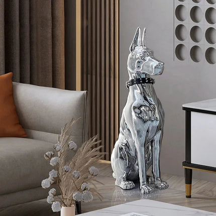 OAO Store Modern Electroplating Dog Statue - High-Grade Home Decor