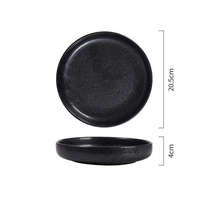 Chic 8-Inch Japanese-Inspired Ceramic Plate for Serving Pizza and Pasta