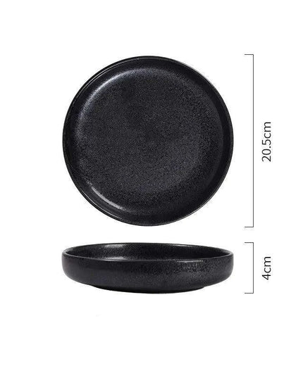 Chic 8-Inch Japanese-Inspired Ceramic Plate for Serving Pizza and Pasta