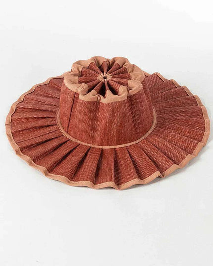 Chic and Practical Foldable Straw Sun Hat with Stylish Belt - Large Brim UV Protection for Outdoor Adventures