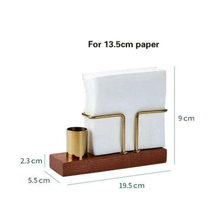 Sophisticated Wooden Tissue Holder Ensemble: Upgrade Your Dining Atmosphere