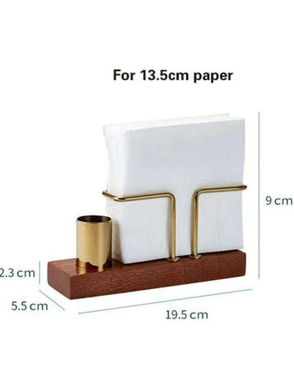 Sophisticated Wooden Tissue Holder Ensemble: Upgrade Your Dining Atmosphere