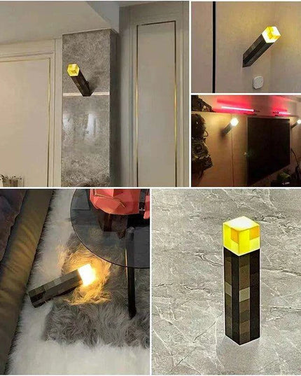 Playful Brownstone Cartoon LED Rechargeable Night Light Torch for Kids - 11-Inch with 4 Color Options