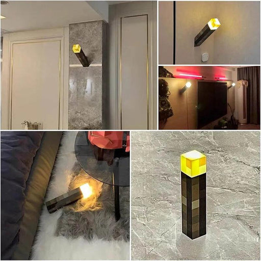 Playful Brownstone Cartoon LED Rechargeable Night Light Torch for Kids - 11-Inch with 4 Color Options
