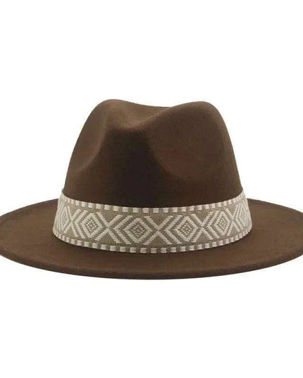 Versatile Unisex Panama Cowboy Hat - Wide Brim Fedora in Classic Camel, Black, and White Felt Options
