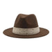 Versatile Unisex Panama Cowboy Hat - Wide Brim Fedora in Classic Camel, Black, and White Felt Options