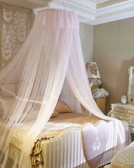Chic Grey Lace Mosquito Net Canopy - Enchanting Sleep Sanctuary for Insect-Free Dreams