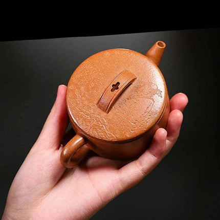 Compact 120ml Artisan Purple Clay Teapot Set for On-the-Go Tea Enthusiasts