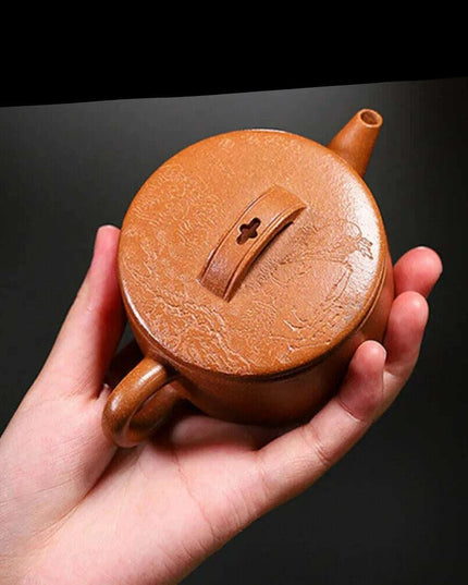 Compact 120ml Artisan Purple Clay Teapot Set for On-the-Go Tea Enthusiasts