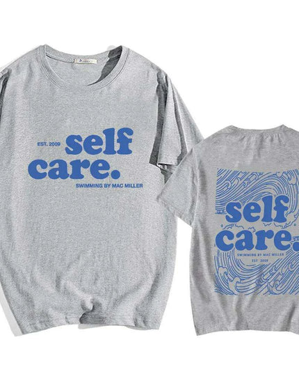 Macc Miller Heavy Mental Self Care T-Shirts - Hip Hop Streetwear Casual Tee for Men, Short Sleeve Summer & Spring Wear