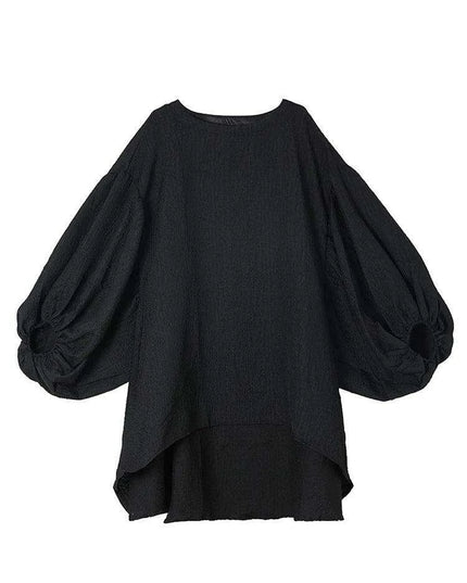 Batwing Sleeve Solid Color Dress for Autumn