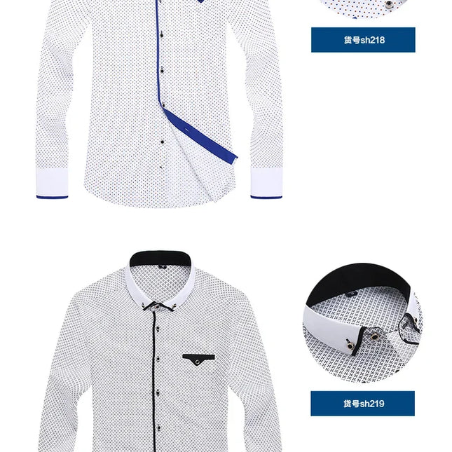 Men's Floral Button-Down Shirt — Long Sleeve, Slim Fit, S–5XL | Très Élite