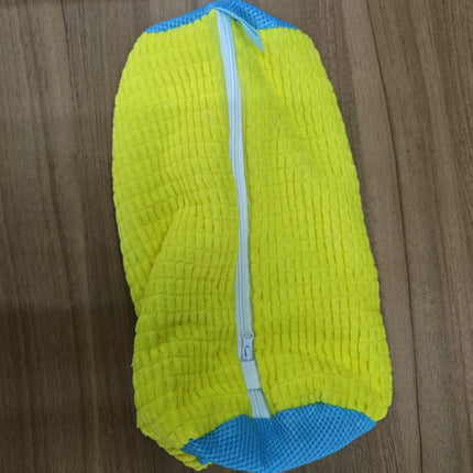 Shoe Washing Bag for Machine Wash — Chenille-Lined, Zip-Close