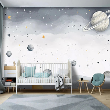 Très Elite Cosmic Starry Sky Custom Mural Wallpaper for Kids' Rooms