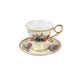 Elegant Gold-Accented Bone China Coffee Cup Set