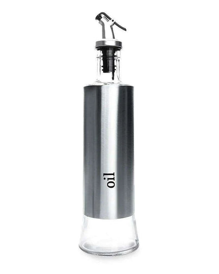 Chic Stainless Steel Oil Dispensing and Spice Jar Ensemble - Transform Your Cooking Journey