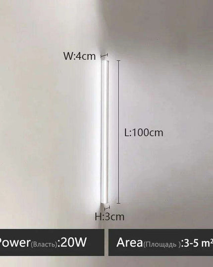 Sleek Scandinavian LED Wall Sconce with Customizable Lighting Options