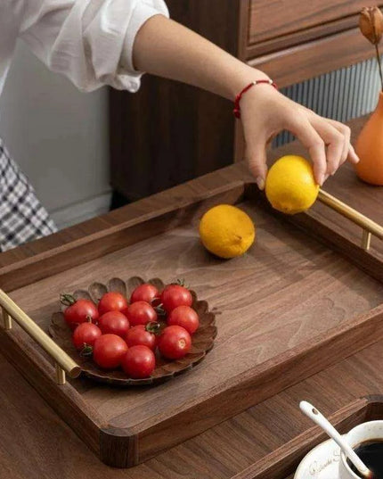 Charming Rustic Wood Tray with Easy-Grip Handles - Perfect for Stylish Home Organization and Entertaining
