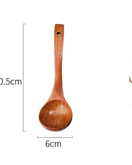 Eco-Friendly Sumac Bark Kitchen Utensils Set with Extended Spatula and Heat-Resistant Rice Scoop