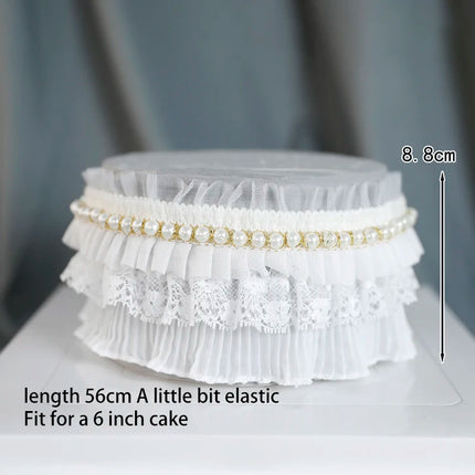 Chiffon Moon Boat Ballet Girl Lace Flower Acrylic Cake Topper Happy Bi