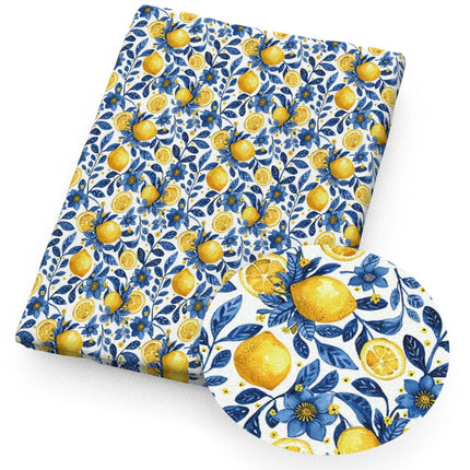 Patchwork Lemon Print Fabric | 50×145cm | 7 Fabric Types