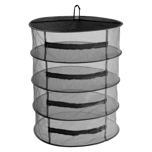 4-Tier Collapsible Hanging Plant and Herb Dryer with Mesh Basket - Efficient Drying Solution