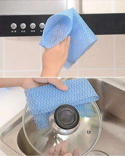 Multi-Color Disposable Cleaning Cloths Pack: 50 Count for Home Use