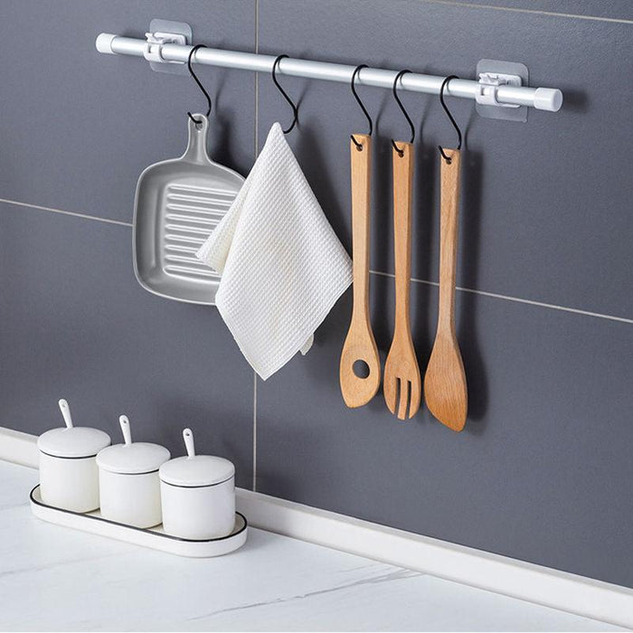 Heavy-Duty Waterproof Curtain Rod Brackets with Easy Peel-and-Stick Installation