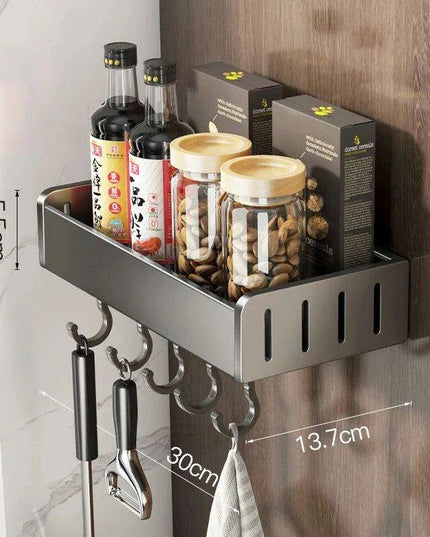 Space-Saving Aluminum Kitchen Shelf System