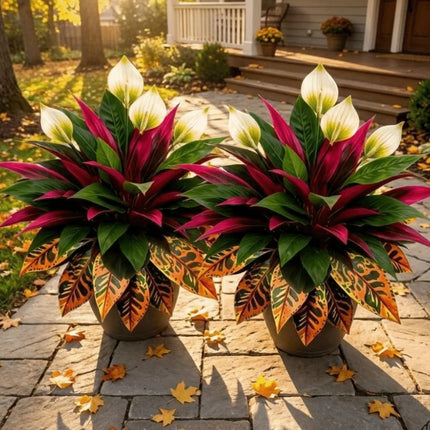 UV Resistant Fall Artificial Dragon Blood Tree Lifelike Fade-Resistant