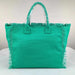 Personalized Trendy Fringed Canvas Tote with Stylish Ruffles