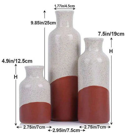 Elegant Blue Ceramic Vases Trio for Stylish Home Enhancement