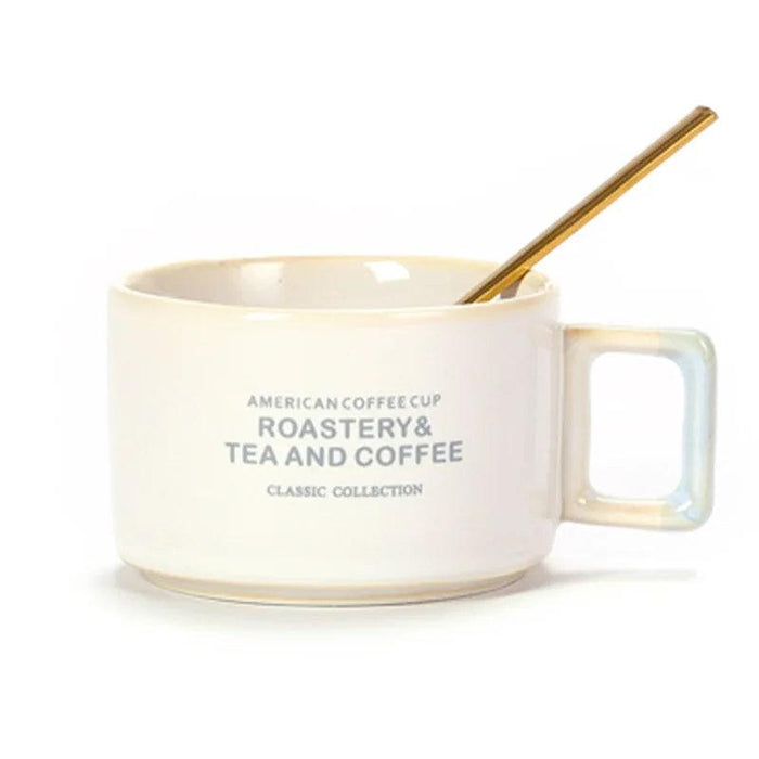 Luxurious Hand-Painted European Ceramic Coffee Mug Set with Gold Detailing - 110ml